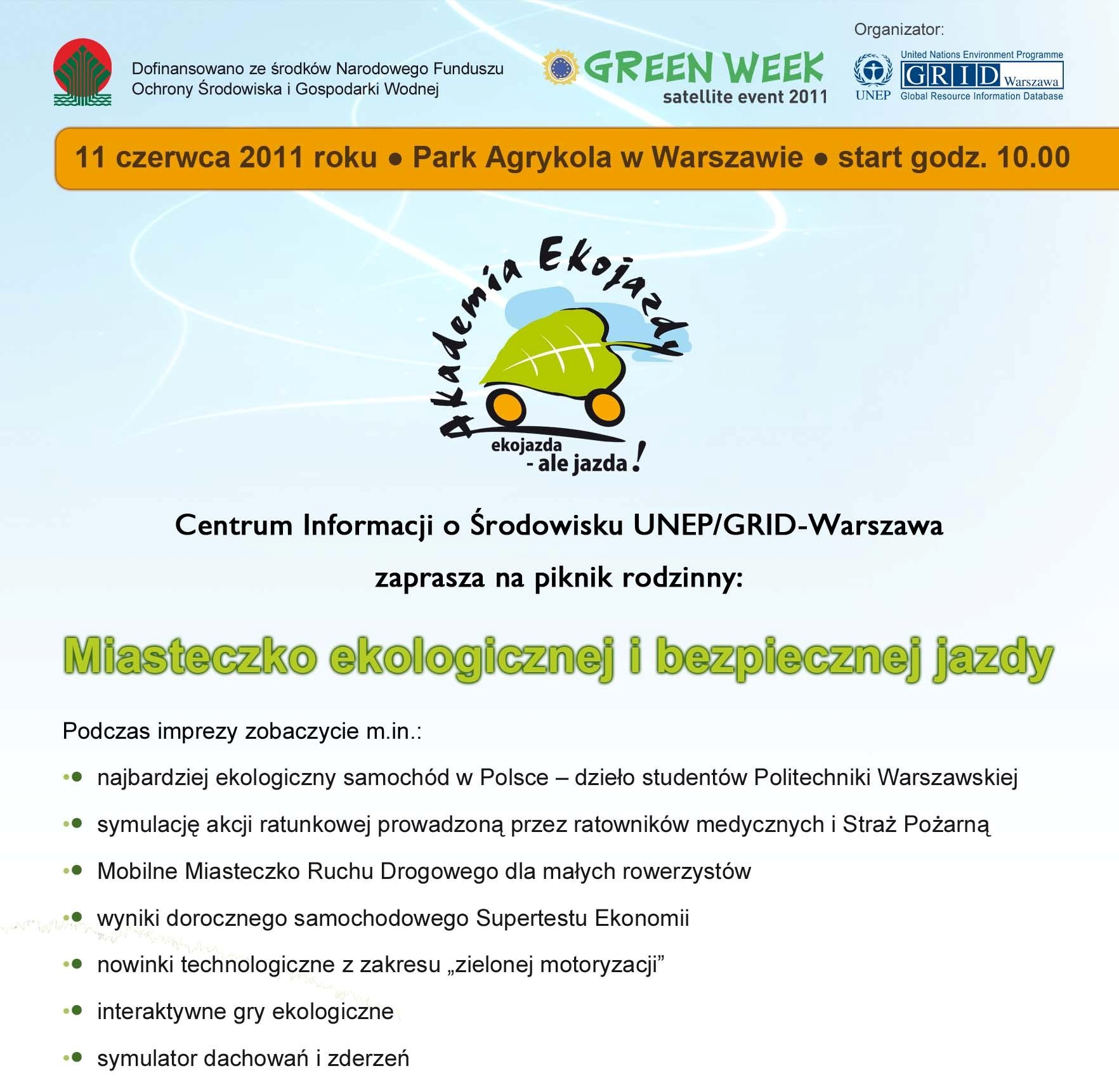 VIII Supertest Ekonomii odbywać się będzie się w ramach pikniku Miasteczko ekologicznej i bezpiecznej jazdy ekojazda